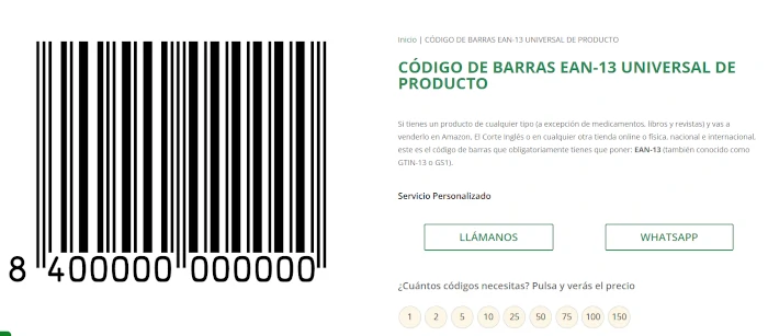 Cuantos códigos de barras necesitas